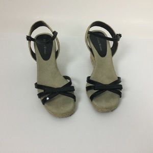 Studio Works Patten and Jute Wedge 7.5 Espadrille Shoes